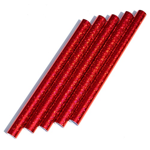 5er set dekorfolie flakes rot - 5er,