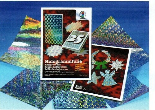 Hologrammfolie silber blatt - silber, 5