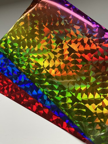 Metallic hologrammfolie 6er - metallic,